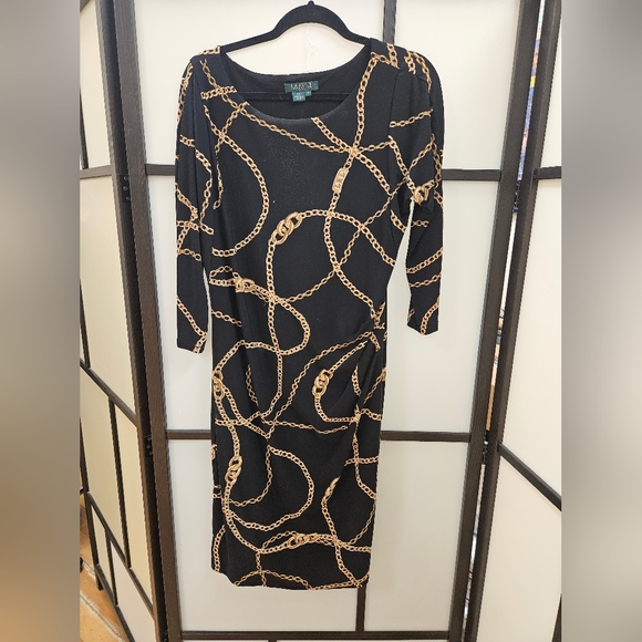 Lauren Ralph Lauren midi dress with chain design - Picture 1 of 4